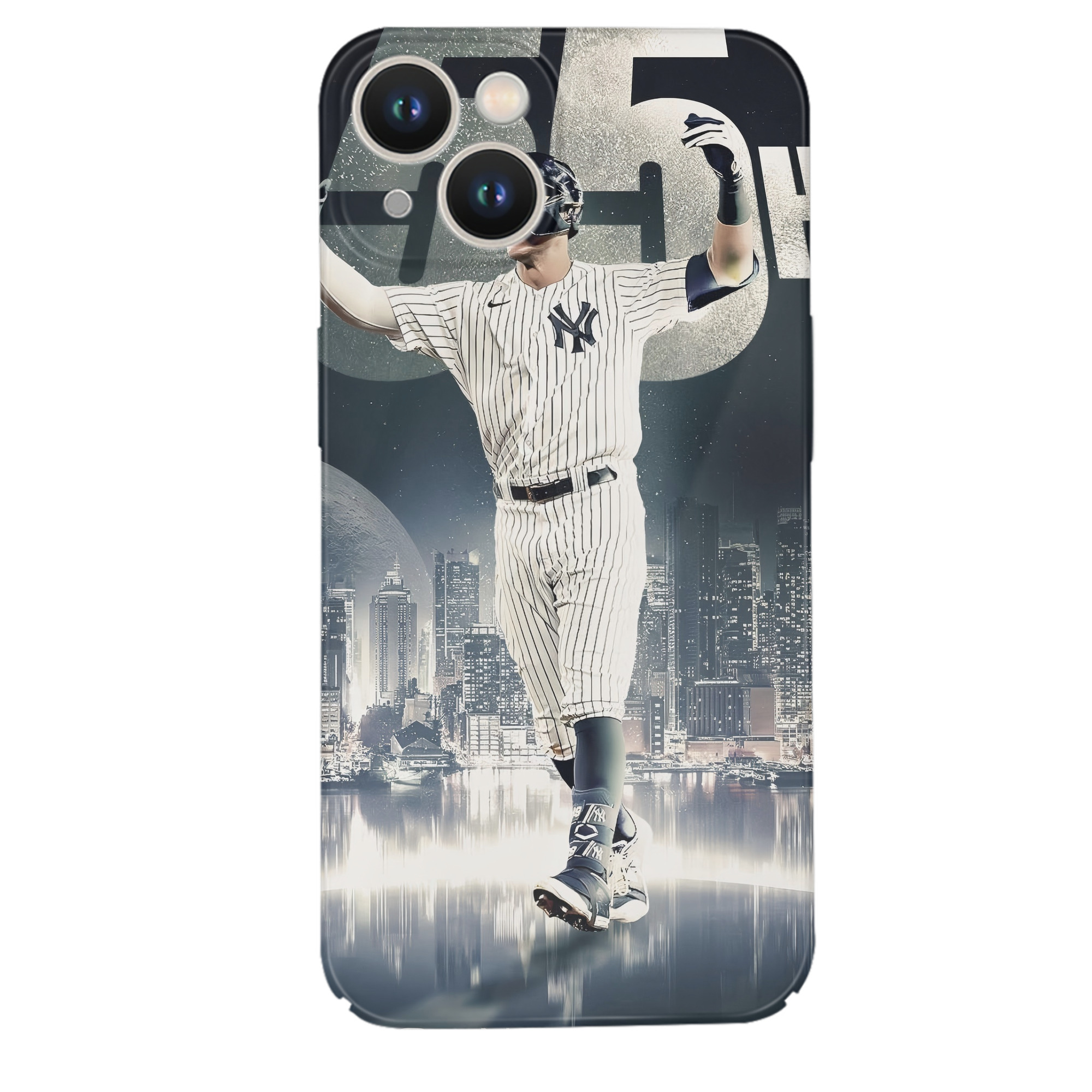 Aaron Judge 55 Home Runs IPhone 14 Series Full-Cover Hard Case – Shockproof With Raised Camera Protection – Precise Cutouts, Wireless Charging Compatible – Durable, Anti-Yellowing, Easy To Clean